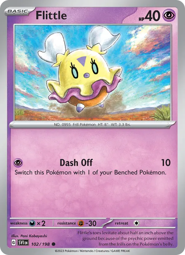 Flittle Common Pokemon card #102 from Scarlet & Violet