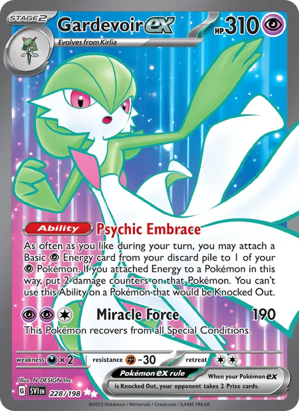 Gardevoir ex Ultra Rare Pokemon card #228 from Scarlet & Violet