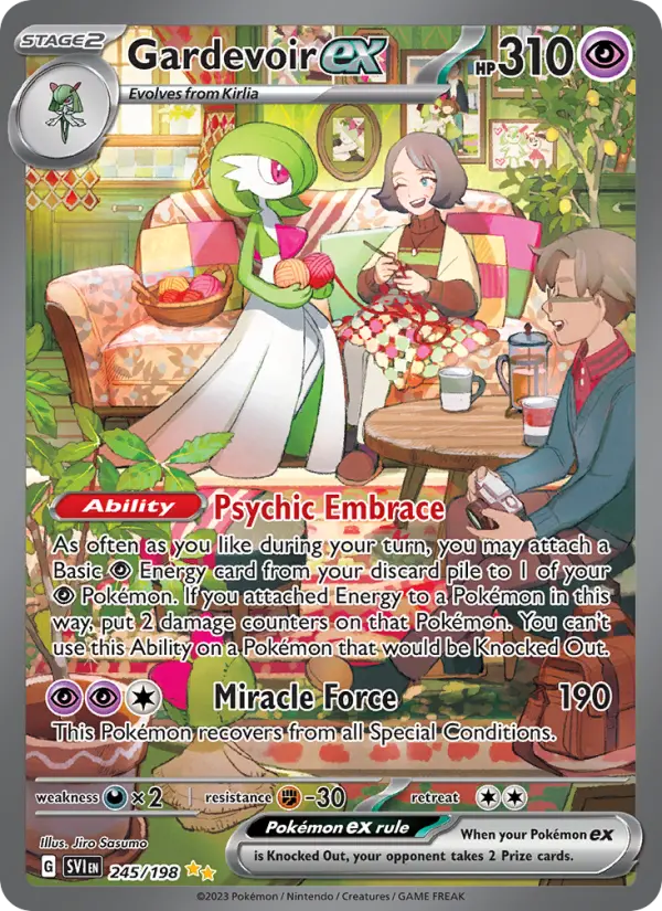 Gardevoir ex Special illustration rare Pokemon card #245 from Scarlet & Violet