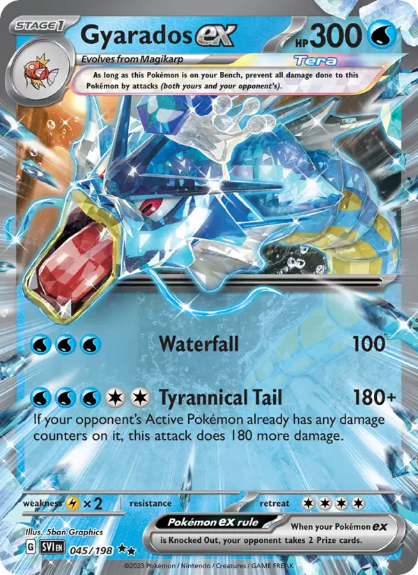 Gyarados ex Double rare Pokemon card #045 from Scarlet & Violet