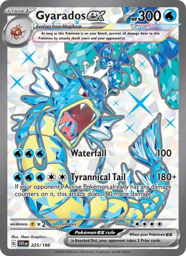 Gyarados ex Ultra Rare Pokemon card #225 from Scarlet & Violet