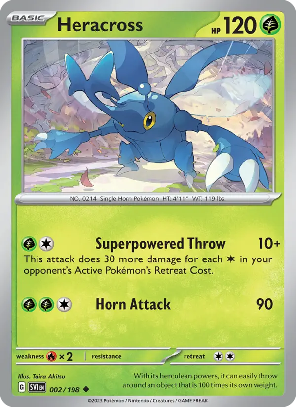 Heracross Uncommon Pokemon card #002 from Scarlet & Violet
