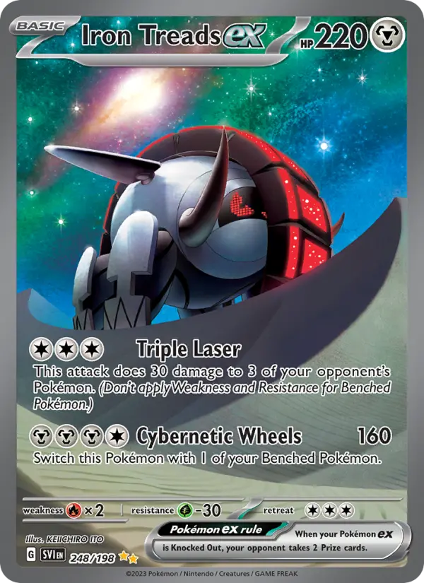 Iron Treads ex Special illustration rare Pokemon card #248 from Scarlet & Violet