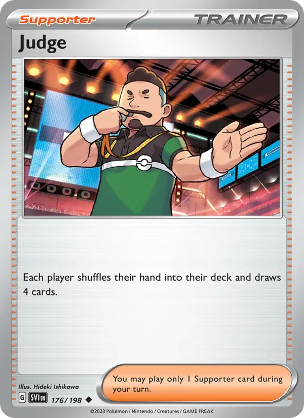 Judge Uncommon Pokemon card #176 from Scarlet & Violet