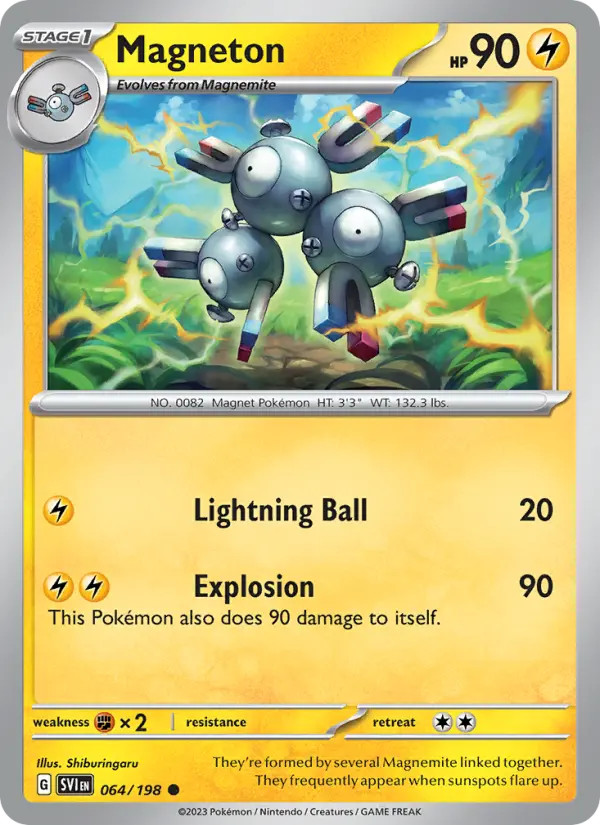 Magneton Common Pokemon card #064 from Scarlet & Violet