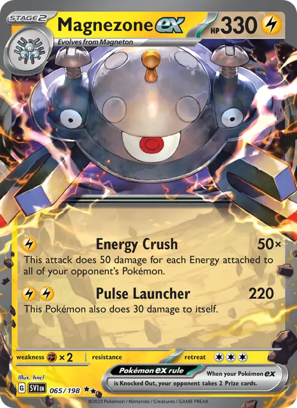Magnezone ex Double rare Pokemon card #065 from Scarlet & Violet
