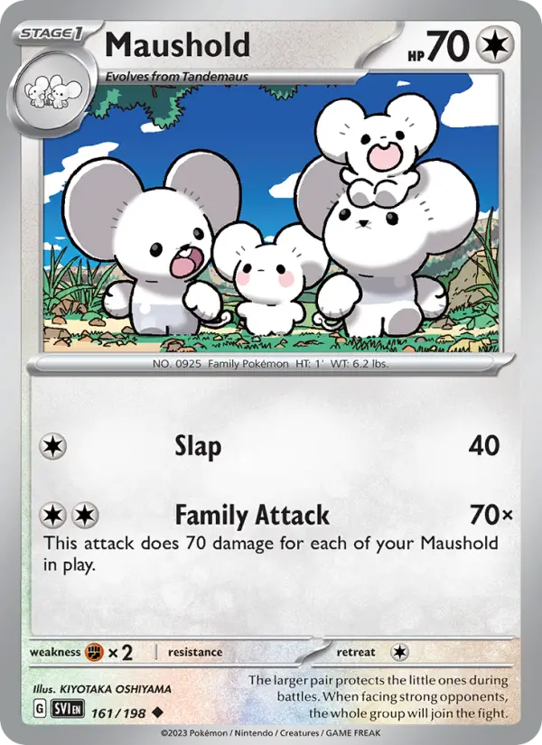 Maushold Uncommon Pokemon card #161 from Scarlet & Violet