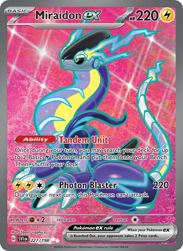 Miraidon ex Ultra Rare Pokemon card #227 from Scarlet & Violet