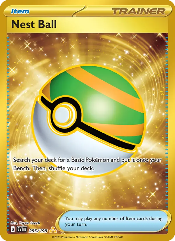 Nest Ball Hyper rare Pokemon card #255 from Scarlet & Violet