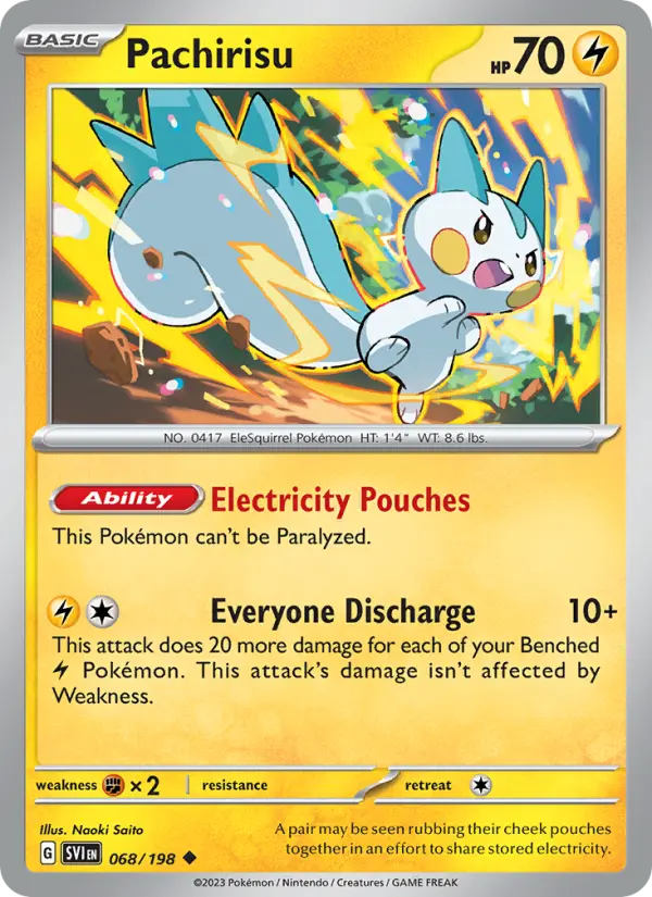 Pachirisu Uncommon Pokemon card #068 from Scarlet & Violet