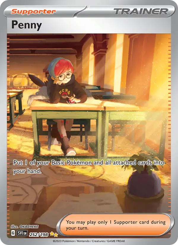 Penny Special illustration rare Pokemon card #252 from Scarlet & Violet
