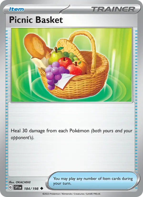 Picnic Basket Uncommon Pokemon card #184 from Scarlet & Violet