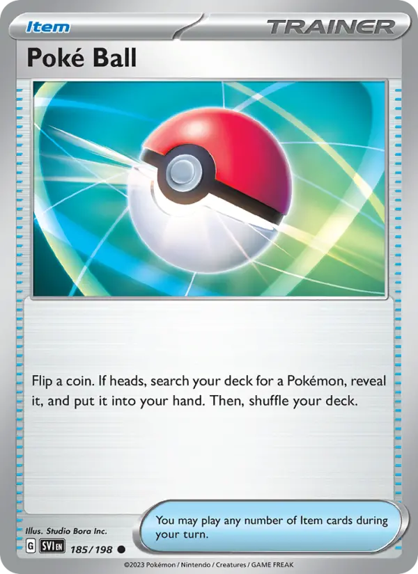 Poké Ball Common Pokemon card #185 from Scarlet & Violet
