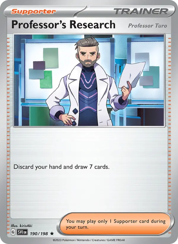 Professor's Research Rare Pokemon card #190 from Scarlet & Violet