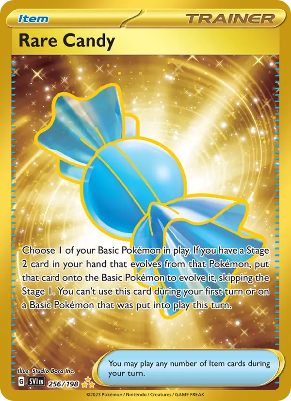 Rare Candy Hyper rare Pokemon card #256 from Scarlet & Violet