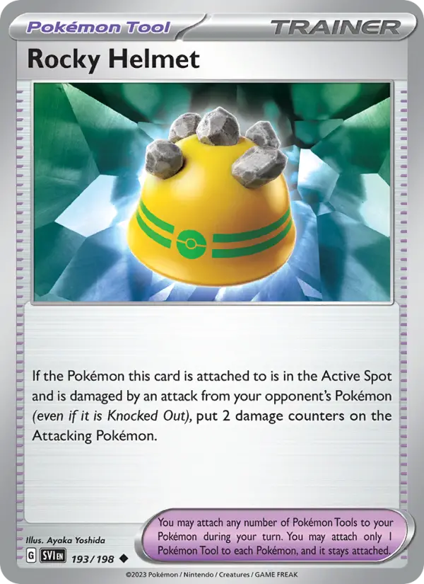 Rocky Helmet Uncommon Pokemon card #193 from Scarlet & Violet