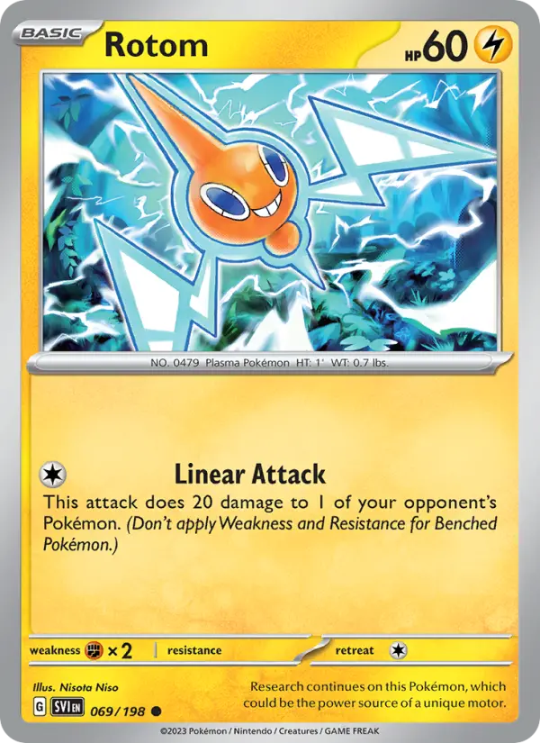 Rotom Common Pokemon card #069 from Scarlet & Violet