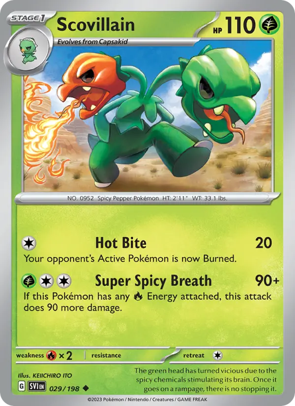 Scovillain Uncommon Pokemon card #029 from Scarlet & Violet