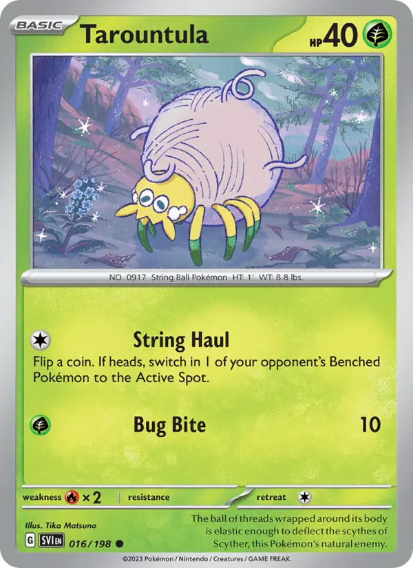 Tarountula Common Pokemon card #016 from Scarlet & Violet