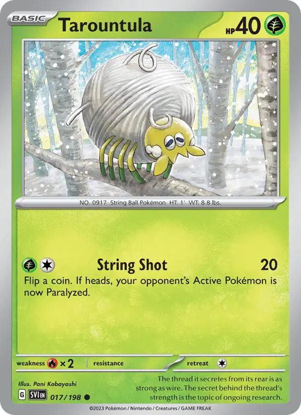 Tarountula Common Pokemon card #017 from Scarlet & Violet