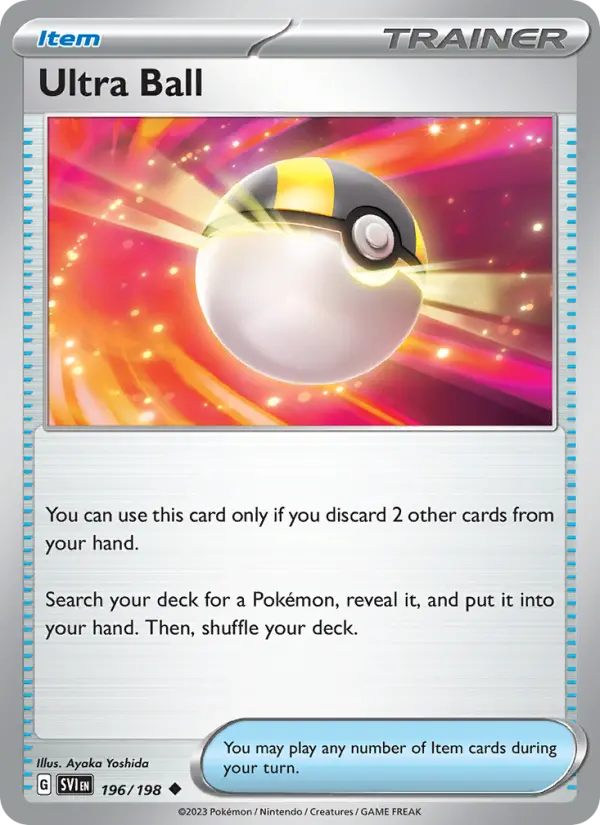 Ultra Ball Uncommon Pokemon card #196 from Scarlet & Violet