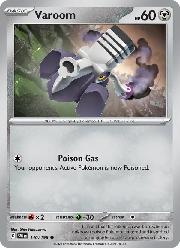 Varoom Common Pokemon card #140 from Scarlet & Violet