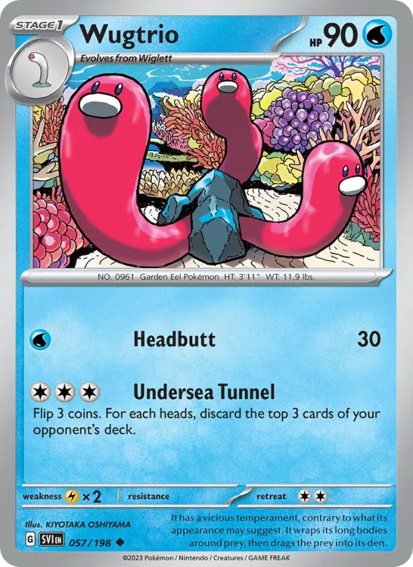 Wugtrio Uncommon Pokemon card #057 from Scarlet & Violet