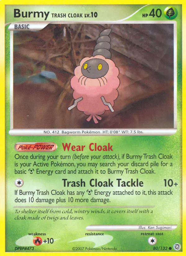 Burmy Trash Cloak Common Pokemon card #80 from Secret Wonders
