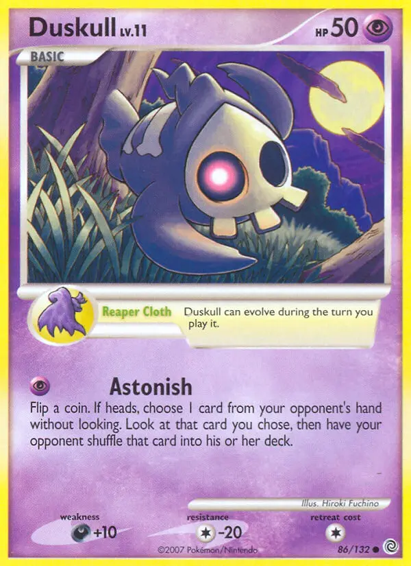 Duskull Common Pokemon card #86 from Secret Wonders