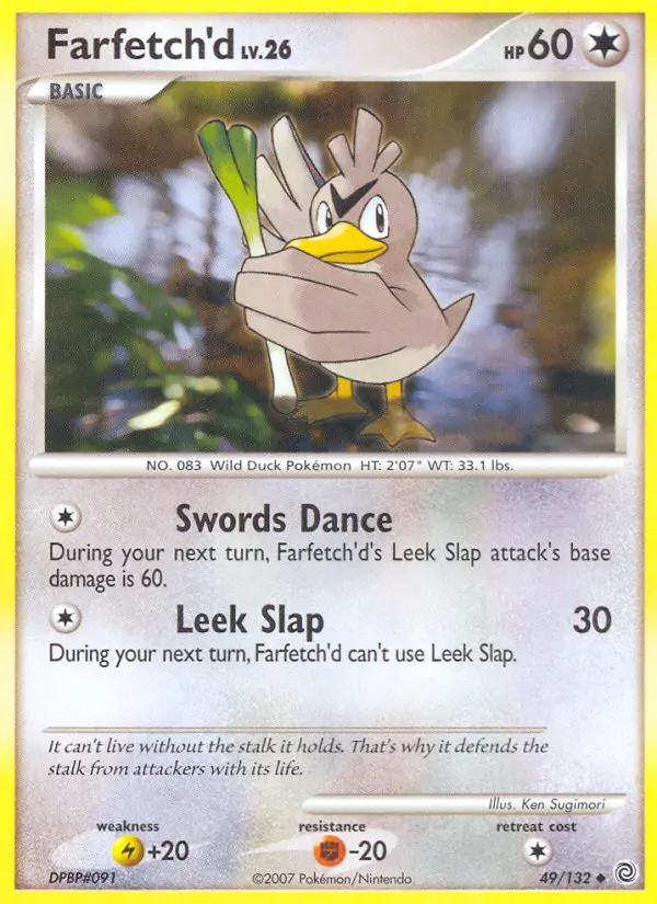 Farfetch'd Uncommon Pokemon card #49 from Secret Wonders