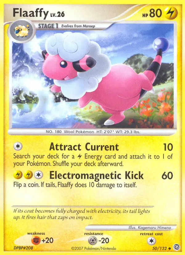 Flaaffy Uncommon Pokemon card #50 from Secret Wonders