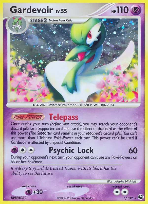 Gardevoir Rare Holo Pokemon card #7 from Secret Wonders