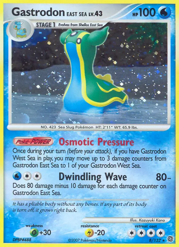 Gastrodon East Sea Rare Holo Pokemon card #8 from Secret Wonders