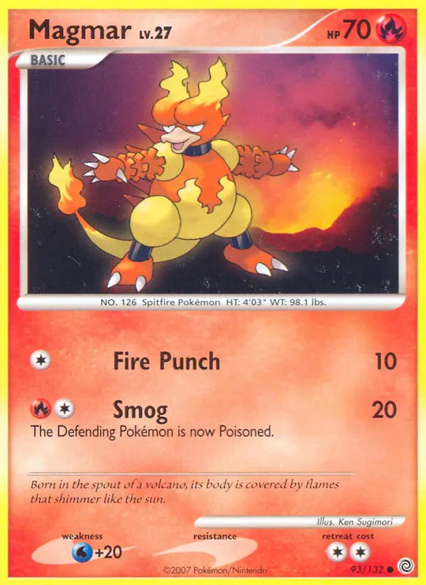 Magmar Common Pokemon card #93 from Secret Wonders