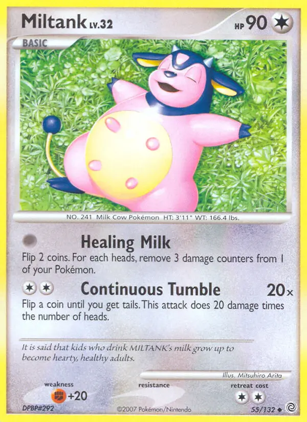 Miltank Uncommon Pokemon card #55 from Secret Wonders