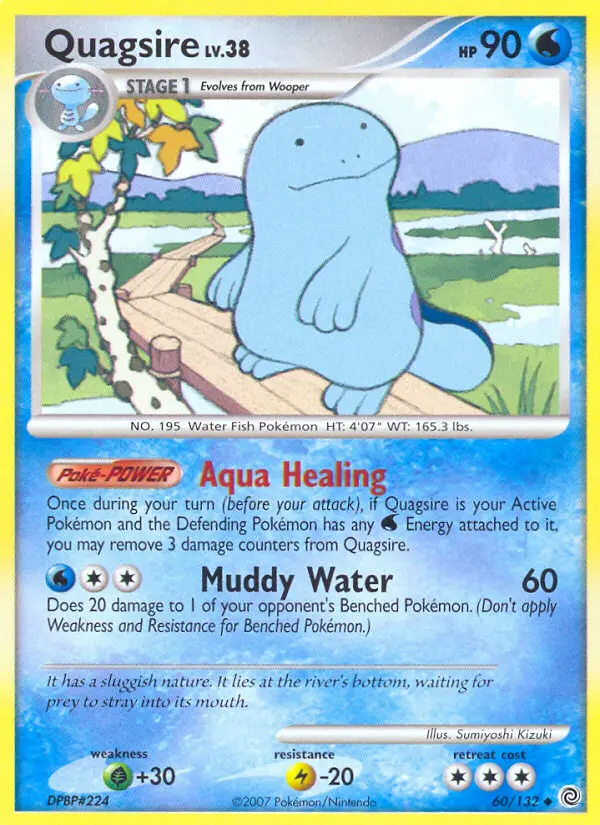 Quagsire Uncommon Pokemon card #60 from Secret Wonders