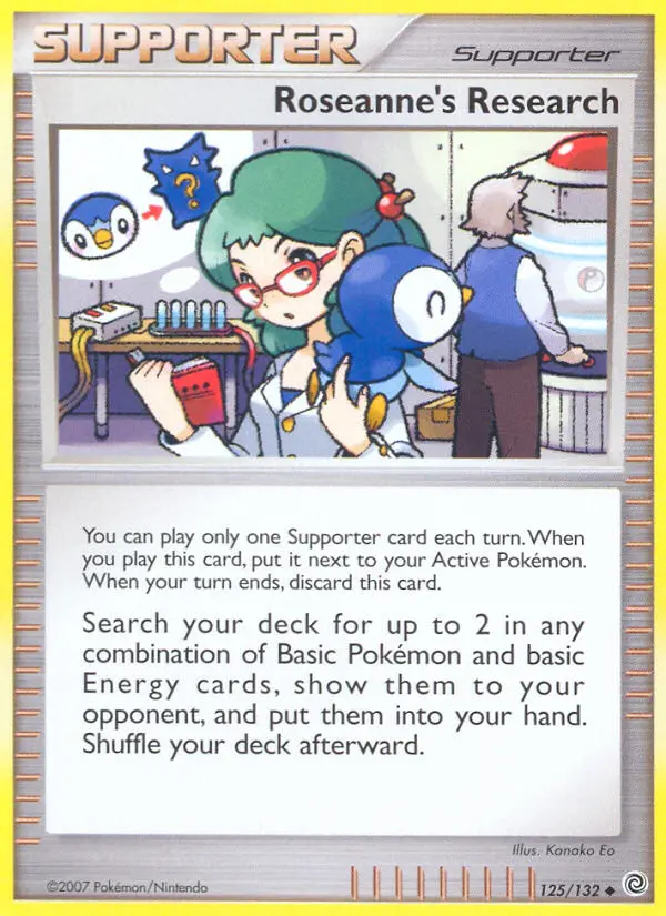 Roseanne's Research Uncommon Pokemon card #125 from Secret Wonders