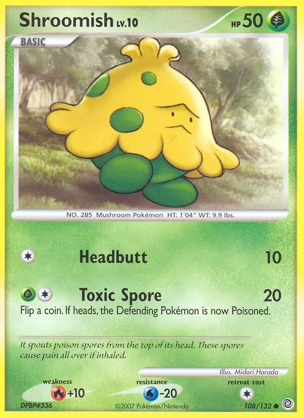 Shroomish Common Pokemon card #108 from Secret Wonders