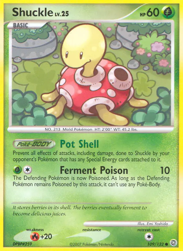 Shuckle Common Pokemon card #109 from Secret Wonders