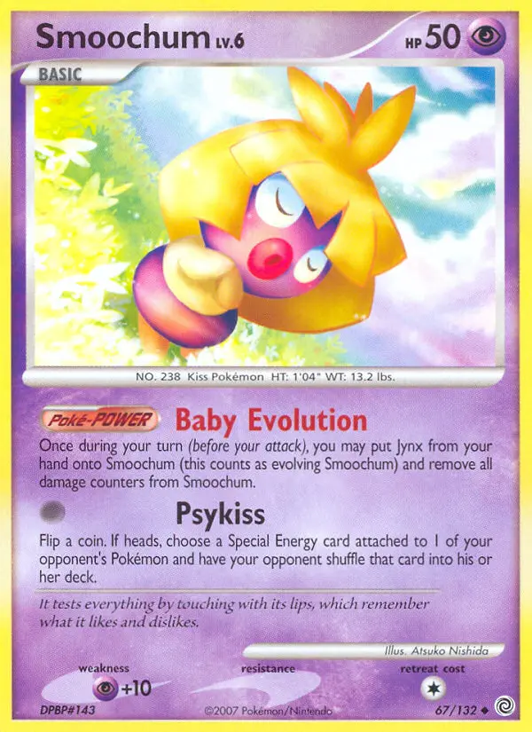Smoochum Uncommon Pokemon card #67 from Secret Wonders