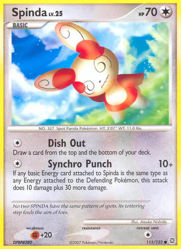 Spinda Common Pokemon card #111 from Secret Wonders
