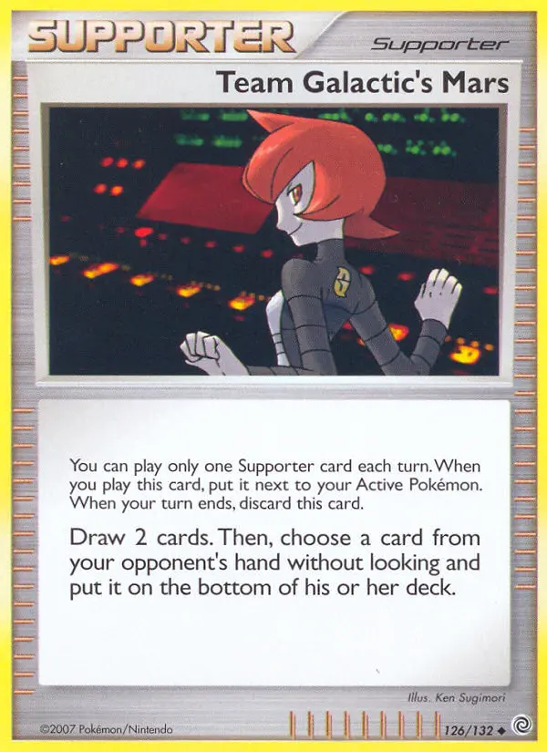 Team Galactic's Mars Uncommon Pokemon card #126 from Secret Wonders
