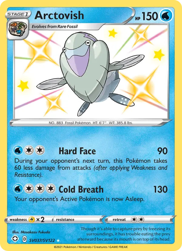 Arctovish Shiny rare Pokemon card #SV037 from Shining Fates