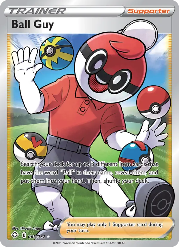Ball Guy Ultra Rare Pokemon card #65 from Shining Fates