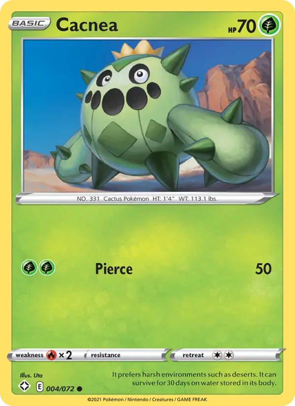 Cacnea Common Pokemon card #4 from Shining Fates