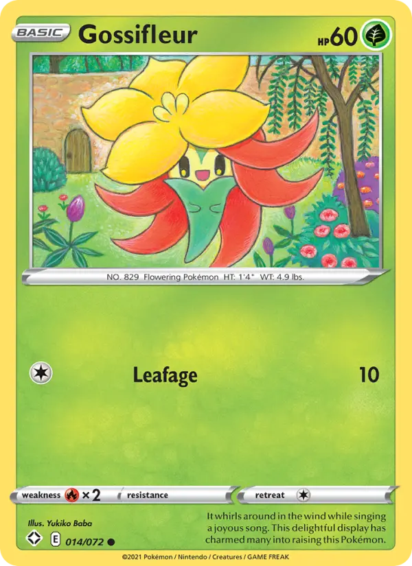 Gossifleur Common Pokemon card #14 from Shining Fates
