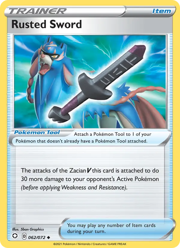 Rusted Sword Uncommon Pokemon card #62 from Shining Fates