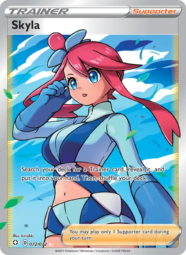 Skyla Ultra Rare Pokemon card #72 from Shining Fates