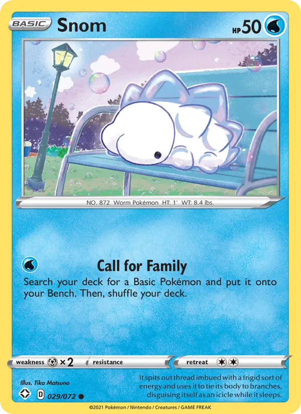 Snom Common Pokemon card #29 from Shining Fates