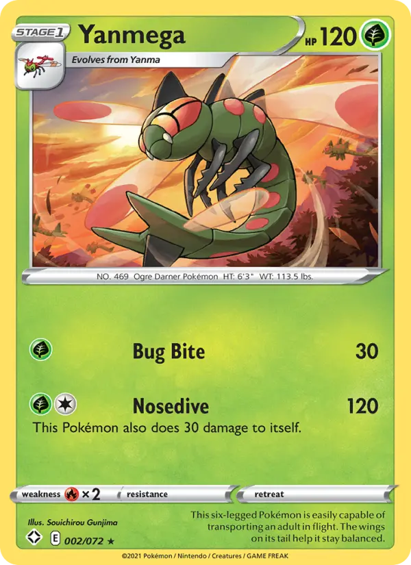 Yanmega Rare Pokemon card #2 from Shining Fates
